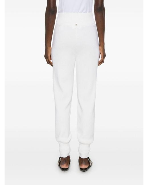 Chloé White Wool Knitted Trousers