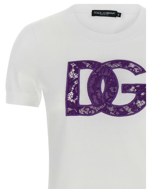 Dolce & Gabbana Lace T -shirt in het White