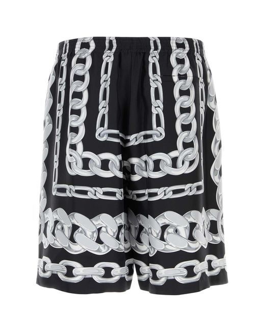 Versace Black Silk Shorts for men