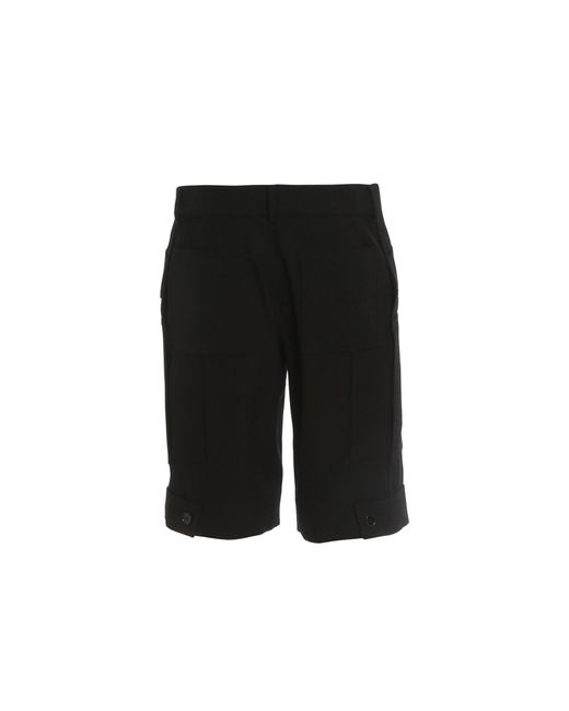 Burberry Black Wool Bermuda Shorts for men