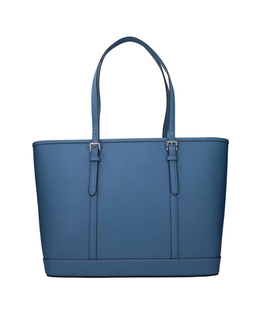 Michael Kors Blue Jet Set Travel Shoulder Bag/Cornflower Leather