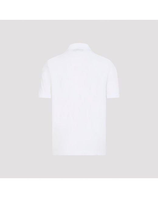 Canali White Cotton T-Shirt