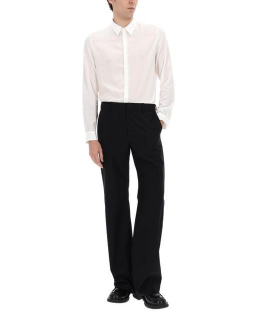 Gucci Black Wool Blend Tailored Pants for men