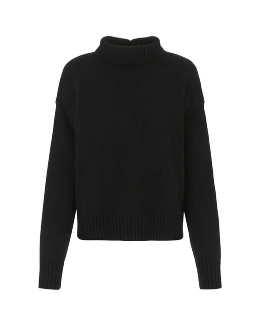 Jil Sander Black Cashmere Blend Sweater