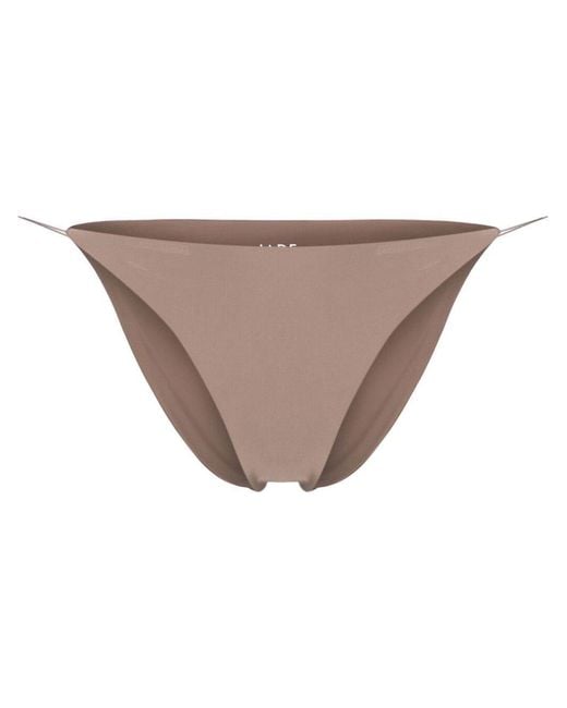 JADE Swim Brown High-Waist String Bikini Bottoms