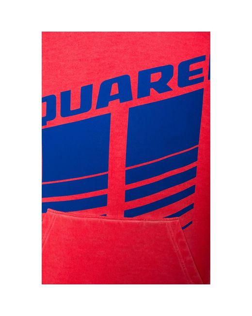 DSquared² Red Oversize Logo Sweatshirt for men