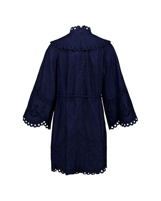 Zimmermann Blue Mahon Denim Mini Dress