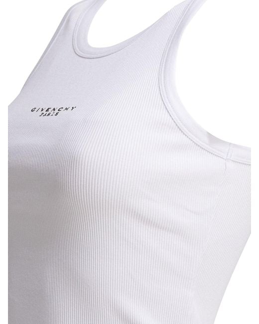 Givenchy White Logo Tank Top