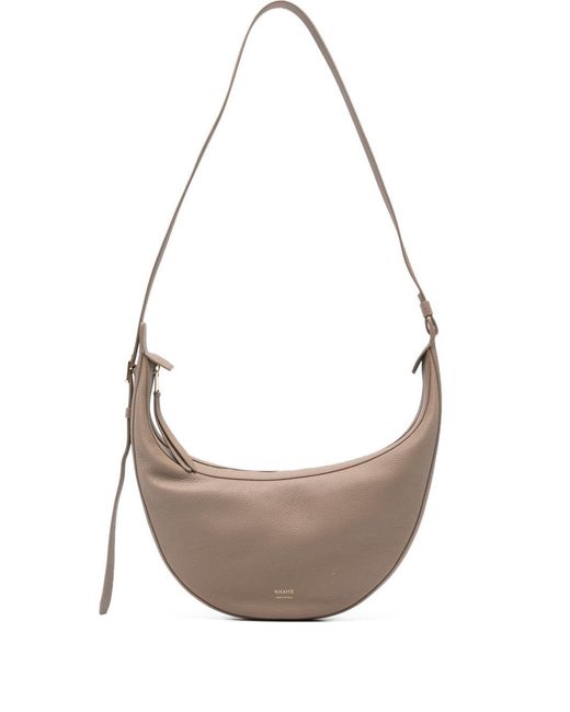 Khaite White Augustina Small Leather Crossbody Bag