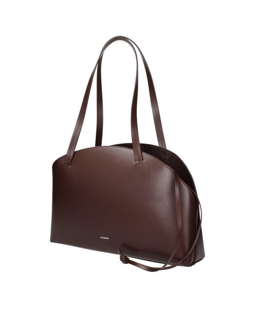 Jil Sander Brown Shoulder Bag/Earth Leather