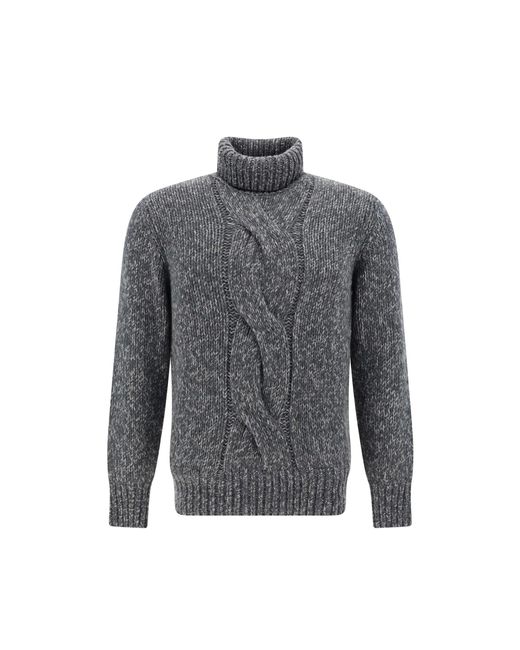 Suéter de cuello alto de Brunello Cucinelli de hombre de color Gray