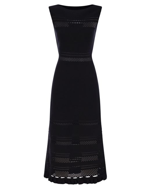 Fabiana Filippi Black Light Cotton ärmellose Kleid