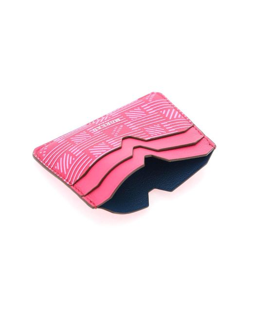 Moreau Paris Pink 4 C Leather Card Holder