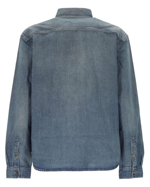 Saint Laurent Cassandre Jeanshemd in Tagesblau in Blue für Herren