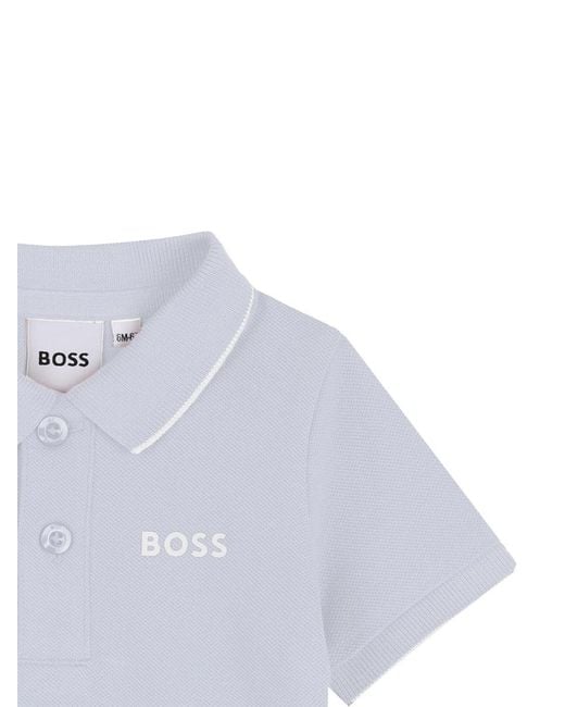 Boss White Polo Maniche Corte