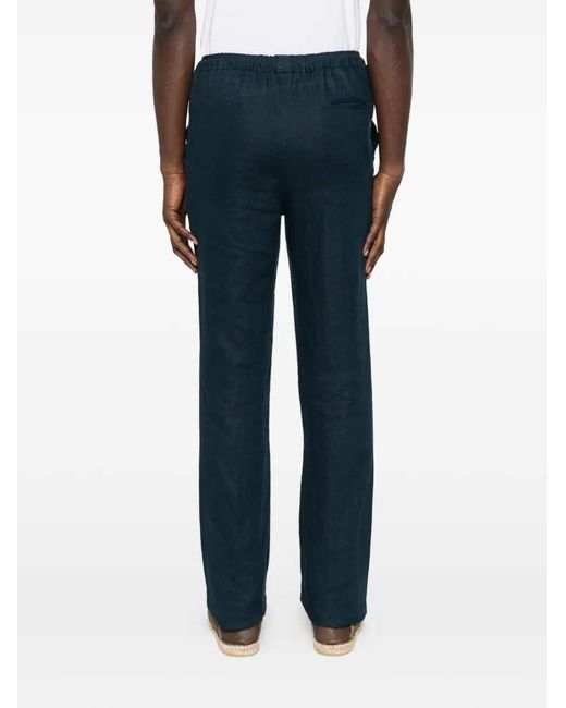 Kiton Blue Drawstring Waist Pants for men