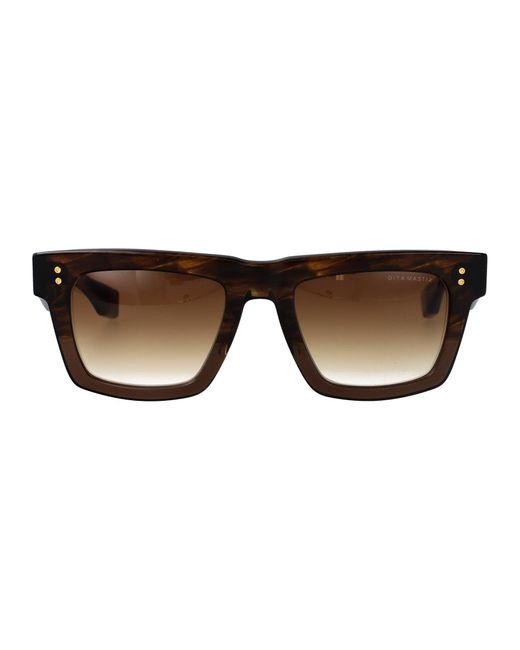 Dita Eyewear Brown Squared Sunglasses Dts712 A 02 Brn Cry
