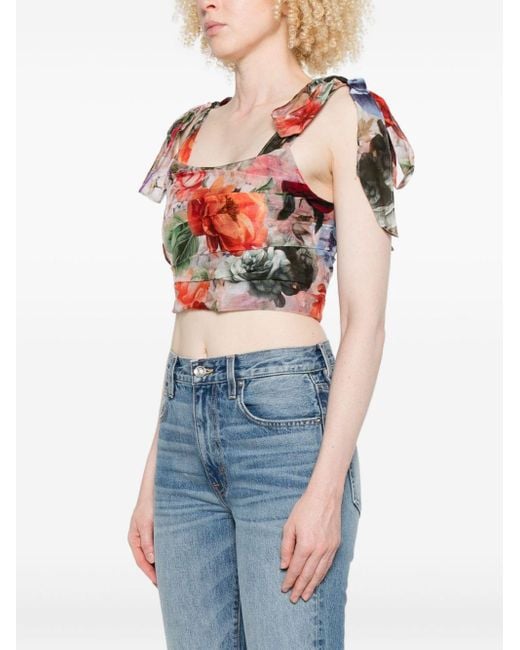 Alice + Olivia Pink Seiden & Nylon Multicolour Top