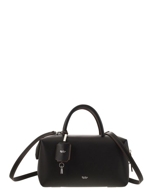 Max Mara Holdallm Medium Satchel In Natuurlijk Leer in het Black