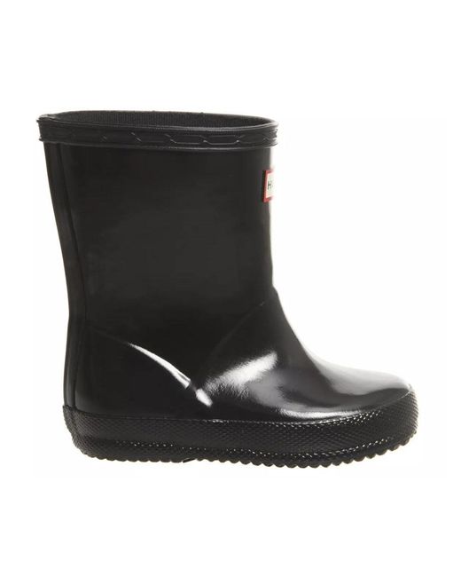 Hunter Black "First Classic Gloss" Boots
