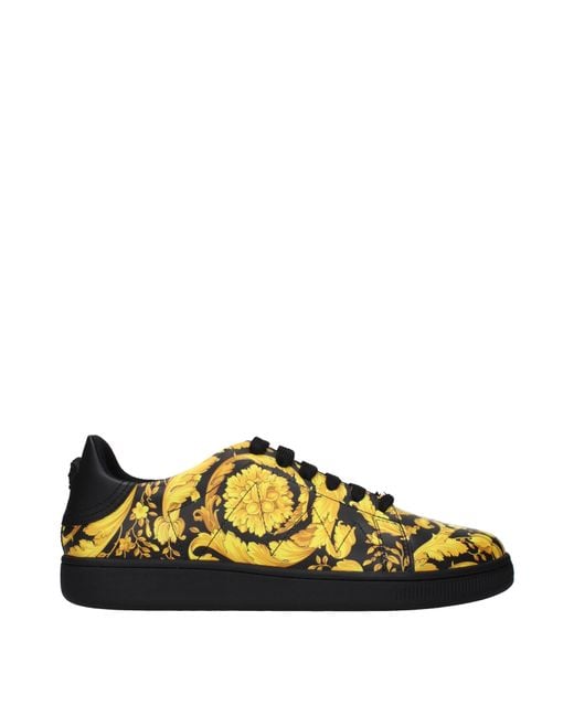Versace Yellow Sneakers Leather