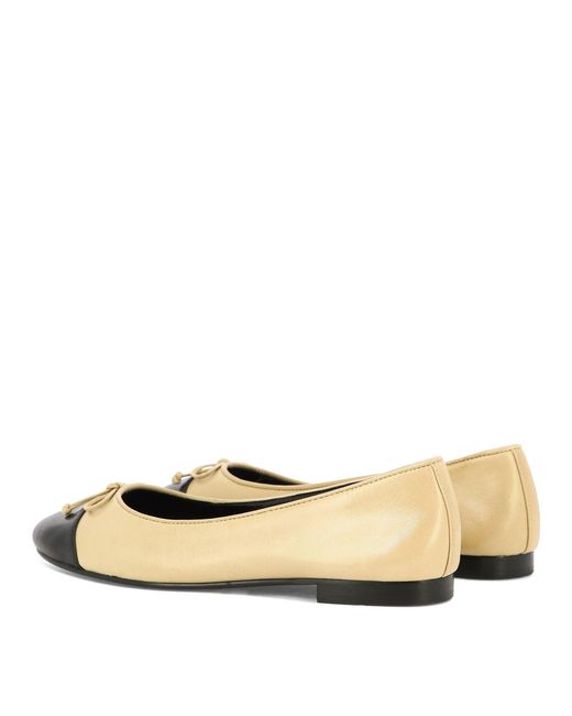 Tory Burch Ballerina's Met Strik in het Natural