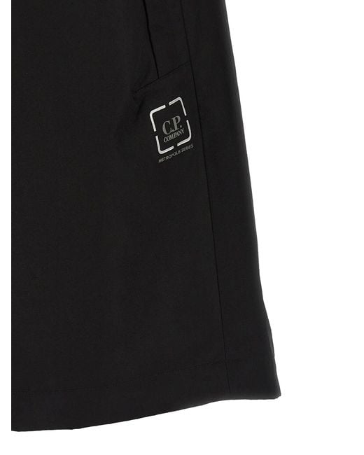 C P Company Black Bermuda for men