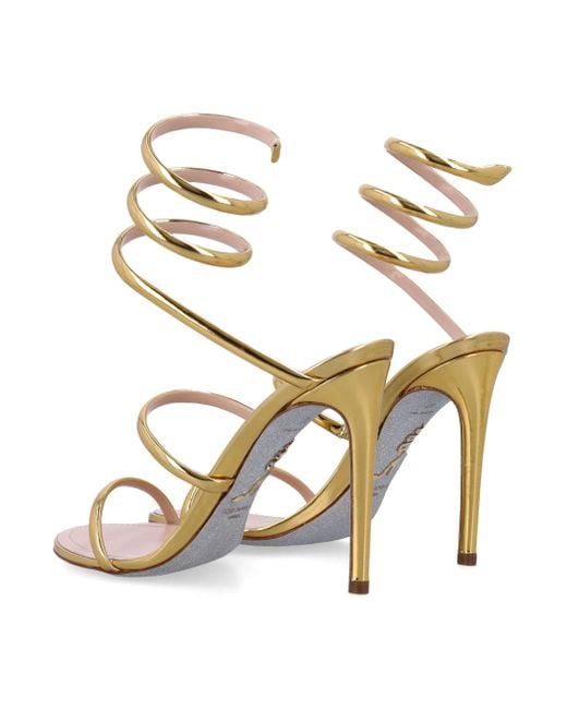 Rene Caovilla Metallic Rhinestone Heels