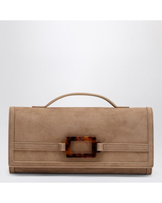 Roger Vivier Brown Belle Vivier Clutch
