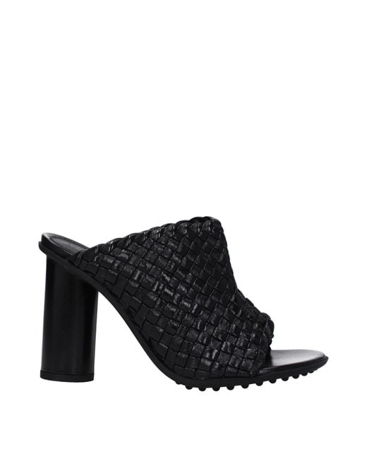 Bottega Veneta Black Atomic Sandals Leather