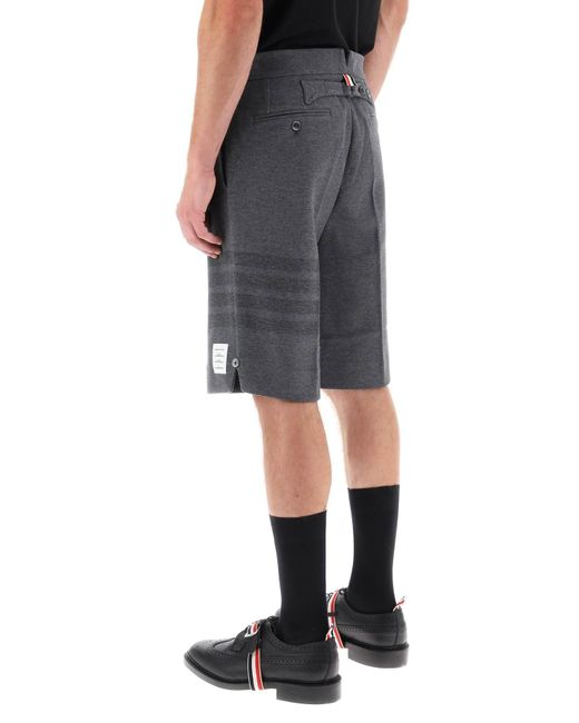 Shorts mit 4 -bar -Motiv Thom Browne de hombre de color Gray