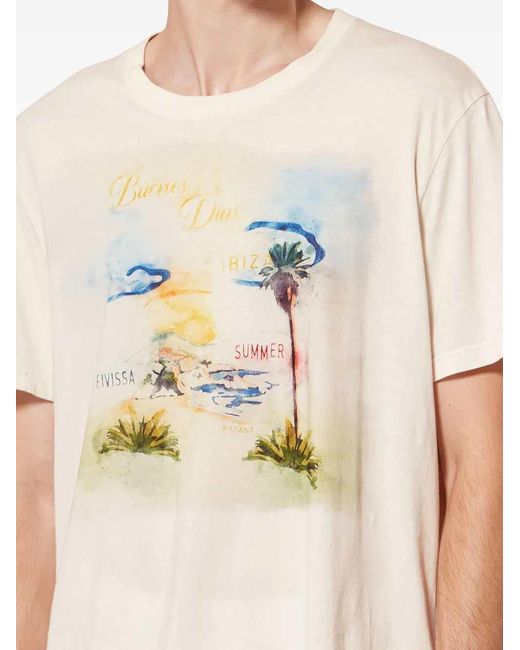 Isabel Marant White Honore T Shirt With Graphic Print