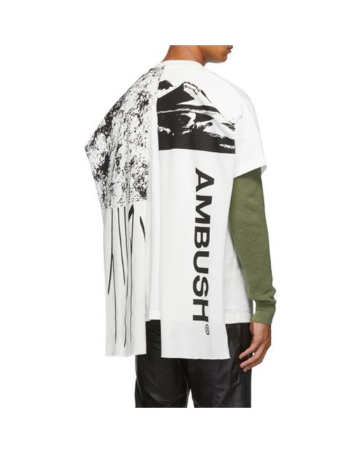 Ambush Hinderlaag Wit Cape T -shirt in het White voor heren