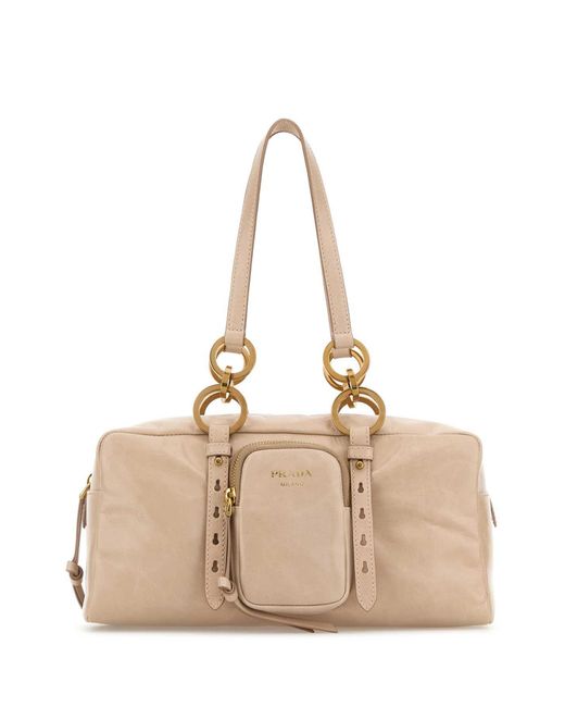 Prada Natural Shoulder Bags