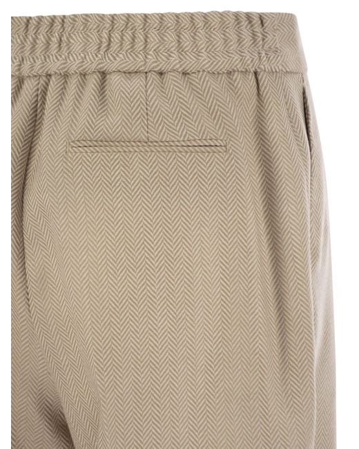 PT Torino Natural Daisy Wool And Cashmere Pinstripe Pants