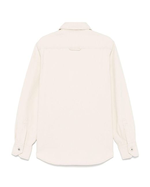 FEDERICO CINA White Indelebile Classic Denim Shirt