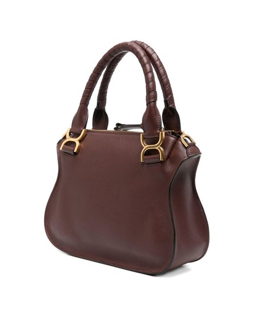 Chloé Brown Small Marcie Tote Bag