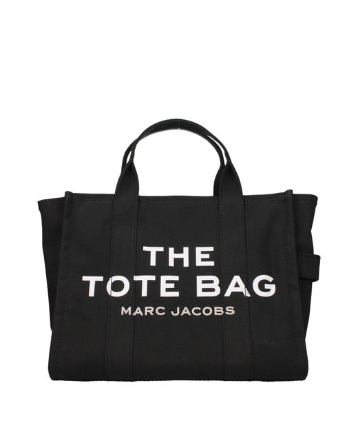Marc Jacobs Black Borse A Mano The Tote Bag Donna Tessuto Nero