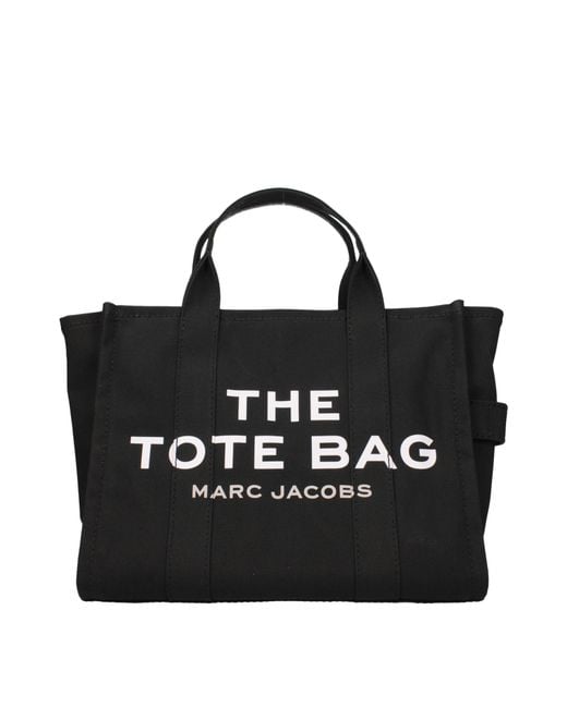 Marc Jacobs Black Borse A Mano The Tote Bag Donna Tessuto Nero