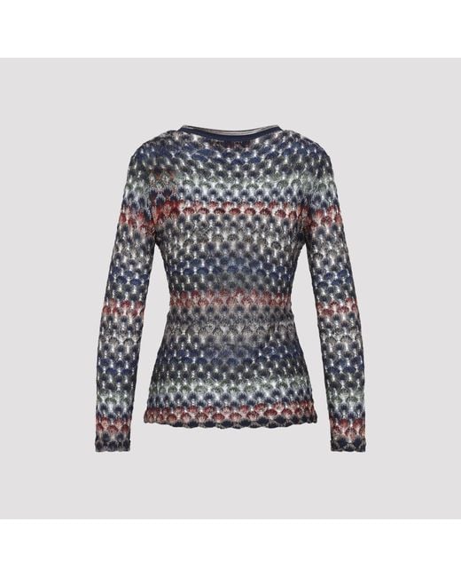 Missoni Blue V Neck Sweater