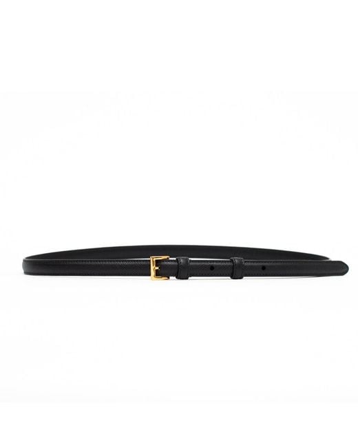 Prada Black 1Cm Saffiano Leather Belt