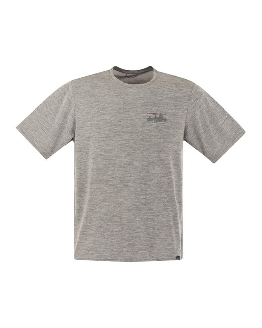 Camiseta de la en tela técnica con estampado en la parte posterior Patagonia de color Gray