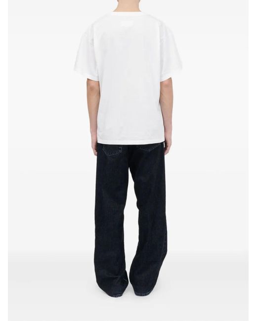 MM6 by Maison Margiela T -shirt Met Nummerpatch in het White