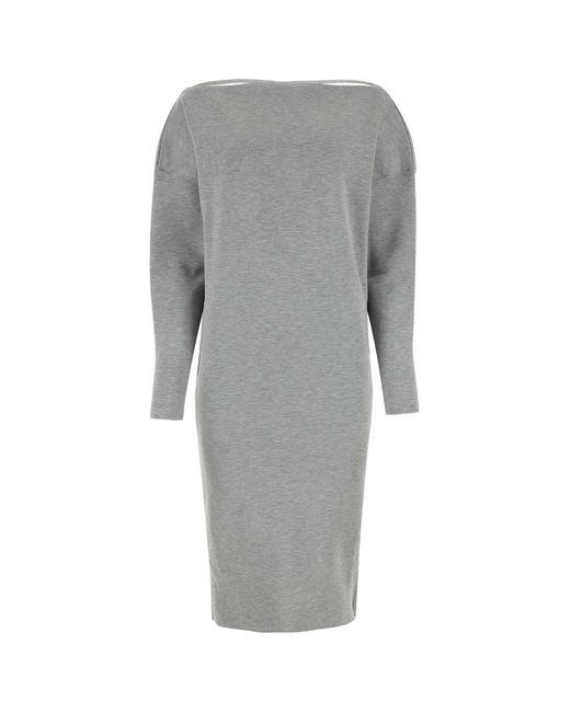 Gucci Gray Round Neck Dress