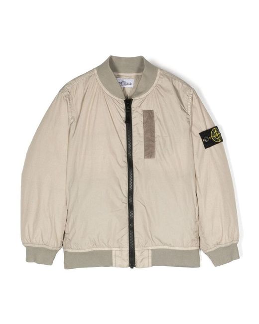 Stone Island Natural Jacket With Logo