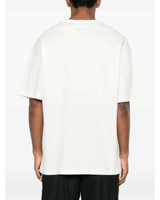 Oamc Peacemaker White Loose Fit Tshirt Landart 03 Print for men