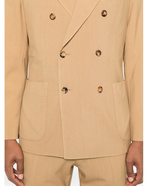 Boglioli Natural Wool Double-Breasted Suit