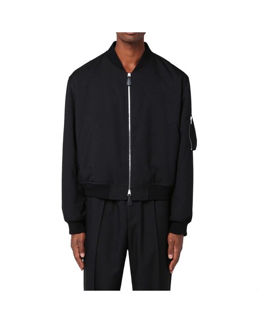 Jil Sander Black Bomber Jacket for men