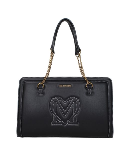 Amor Moschino Bolsos de hombro Mujeres Poliuretano Negro Love Moschino de color Black