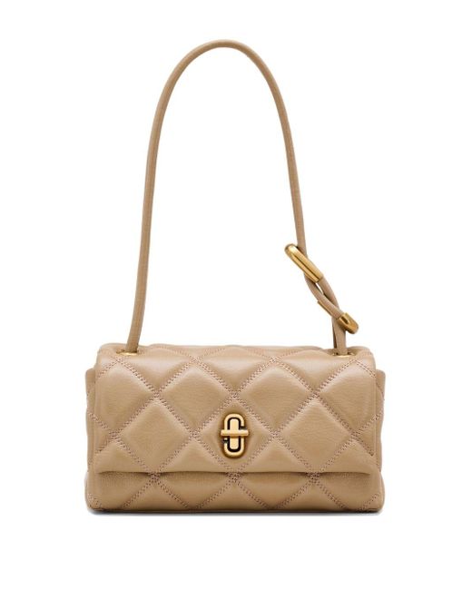Marc Jacobs Natural The Quilted Leather Mini Dual Schultertasche
